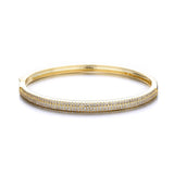 925 Silver Zircon Knot Bangle Statement Jewelry
