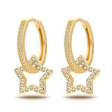 925 Silver Rose & Star Pendant Rose Earrings Star Watching