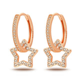 925 Silver Rose & Star Pendant Rose Earrings Star Watching