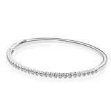 Sparkling Shimmering Crystal Pan Bracelet 925 Sterling Silver Bead Charms