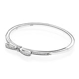 Sparkling Shimmering Crystal Pan Bracelet 925 Sterling Silver Bead Charms