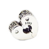 Sparkling Love Clip Beads For Bracelets DIY Jewelry