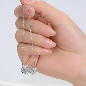 Cat Red Heart Moon Star Crown Choker S925 Silver Jewelry Women Necklace
