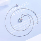 Cat Red Heart Moon Star Crown Choker S925 Silver Jewelry Women Necklace