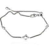Sparkling Beads & Pave Ball Fabric Cord ESSENCE Bracelet