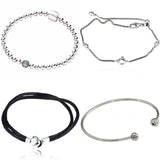 Sparkling Beads & Pave Ball Fabric Cord ESSENCE Bracelet