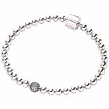 Sparkling Beads & Pave Ball Fabric Cord ESSENCE Bracelet