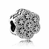 Sparkling Snowflake Rainbow Word Love Star Charm 925 Silver Beads