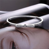 Heart Bow Radiant Hearts Bracelet 925 Sterling Silver