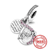 Sparkling Bulb Pacifier Balloon Angel Wings Dangle Charm Beads