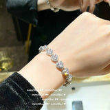 Sparkling Love Gem Bracelet Plated 18K Zircon Bracelet