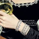 Sparkling Love Gem Bracelet Plated 18K Zircon Bracelet
