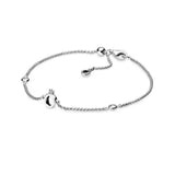 Sparkling Crown Chain Bracelet 925 Silver European Charms DIY Jewelry