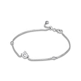 925 Silver Chain Bracelet for DIY with Sparkling Crown O Beads