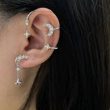 Crystal Leaf Ear Clip Zircon Butterfly Cuff