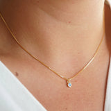 Sparkling Crystal Pendant Necklace Chain Choker for Women Plated Jewelry Gift
