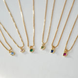 Sparkling Crystal Pendant Necklace Chain Choker for Women Plated Jewelry Gift