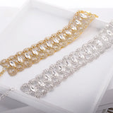 Sparkling Rhinestone Collar Choker Statement Necklace Jewelry