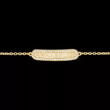 Personalized Sparkling Name Bracelet Cubic Zircon 18K Plated Jewelry