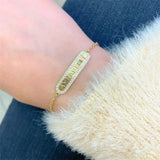 Personalized Sparkling Name Bracelet Cubic Zircon 18K Plated Jewelry