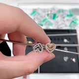 Sterling Silver Entwined Hearts Charms for Bracelets