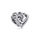 Heart Charms for Bracelet 925 Sterling Silver Beads DIY Jewelry