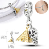 Family Safety Chain Stopper Clip Spacer Charms 925 Silver for Bracelet DIY