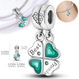 Family Safety Chain Stopper Clip Spacer Charms 925 Silver for Bracelet DIY