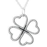 Family Tree & Angel Wings Heart Charm Necklace