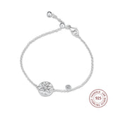 925 Silver Family Tree Slider Bracelet for Women