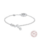 925 Silver Family Tree Slider Bracelet for Women