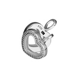 Sparkling Floating Heart Locket Charm for DIY Jewelry Making