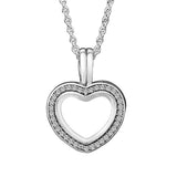 Sparkling Floating Heart Locket Charm for DIY Jewelry Making
