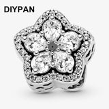 Sparkling Flower Pave Charm for Pandora Bracelet