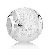 Sparkling Football & Hearts Honeybee Charm 925 Sterling Silver Bead