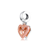 925 Silver Heart Dangle Charm for Bracelets