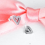 Freehand Heart Stud Earrings 925 Sterling Silver Jewelry For Woman