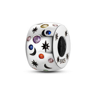 Sparkling Galaxy Star Moon Sun Beads Charm for Bracelet Necklace