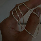 Glitter Clavicle Chain S925 Silver Necklace for Women