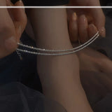 Gypsophila Anklet 925 Sterling Silver Fine Jewelry