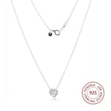 Heart Necklace Pendants 925 Sterling Silver Statement Necklaces for Women