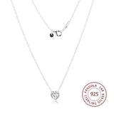 Heart Necklace Pendants 925 Sterling Silver Statement Necklaces for Women