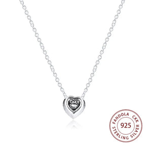 Heart Necklace Pendants 925 Sterling Silver Statement Necklaces for Women