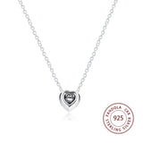 Heart Necklace Pendants 925 Sterling Silver Statement Necklaces for Women