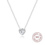 Heart Necklace Pendants 925 Sterling Silver Statement Necklaces for Women