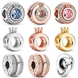 Sparkling Heart Shine Lines & Clip Charm 925 Beads