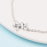 Sparkling Herbarium Cluster Chain Bracelet Sterling Silver