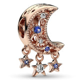 Festive House Car Snowflake Bead 925 Sterling Silver Charm