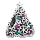 Festive House Car Snowflake Bead 925 Sterling Silver Charm