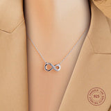 Sparkling Infinity Collier Necklace Pendants 925 Sterling Silver Chain